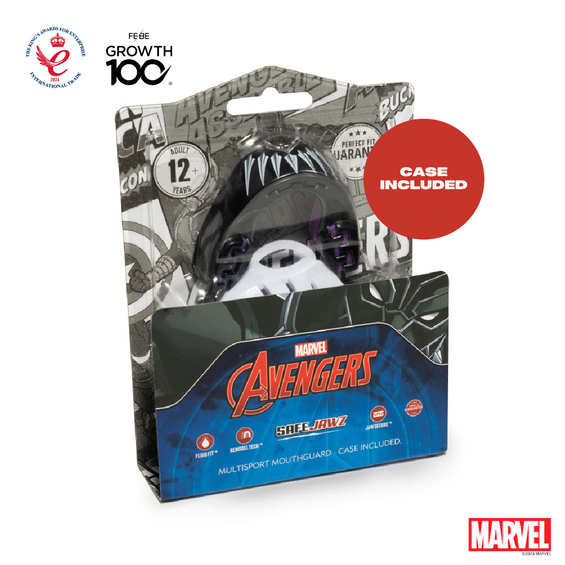 SafeJawz Marvel The Black Panther Mouthguard Adults (12+)