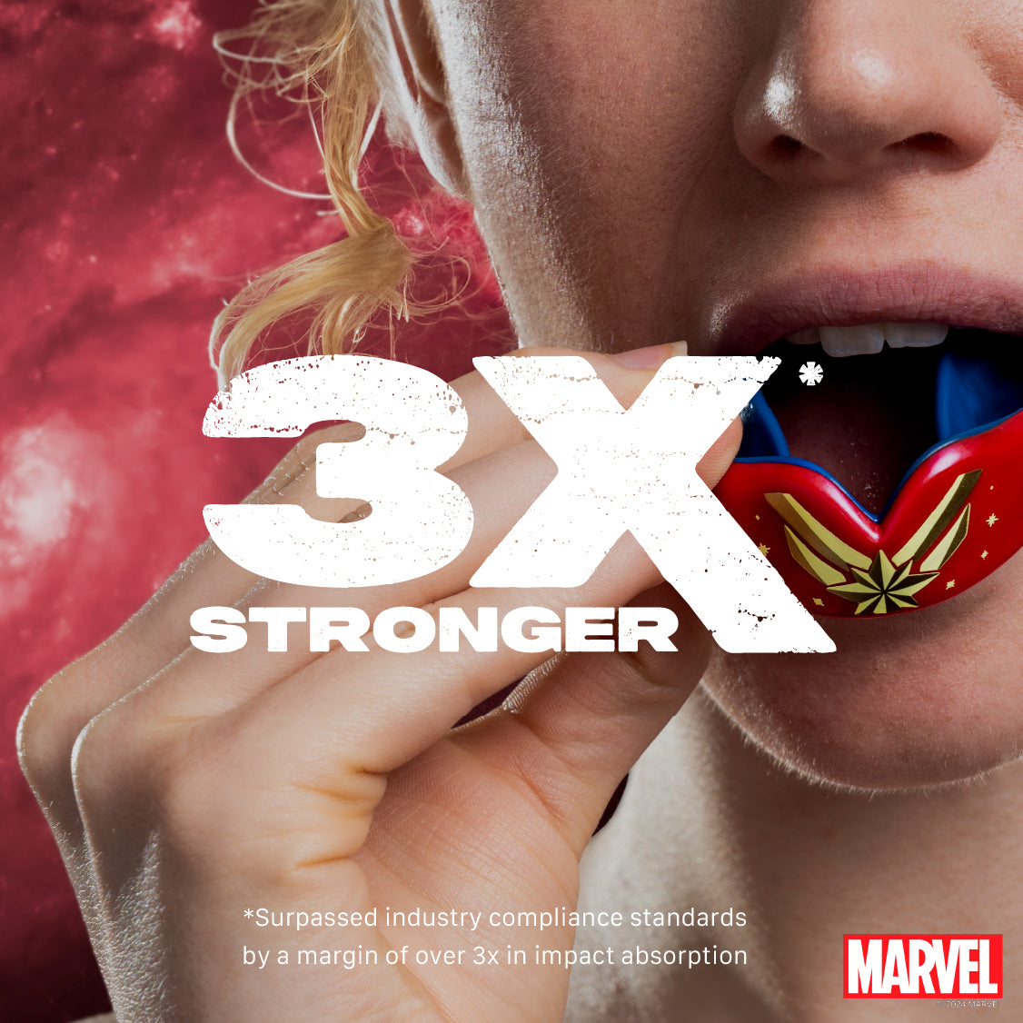 SafeJawz Marvel Captain America Mouthguard Junior (11>)