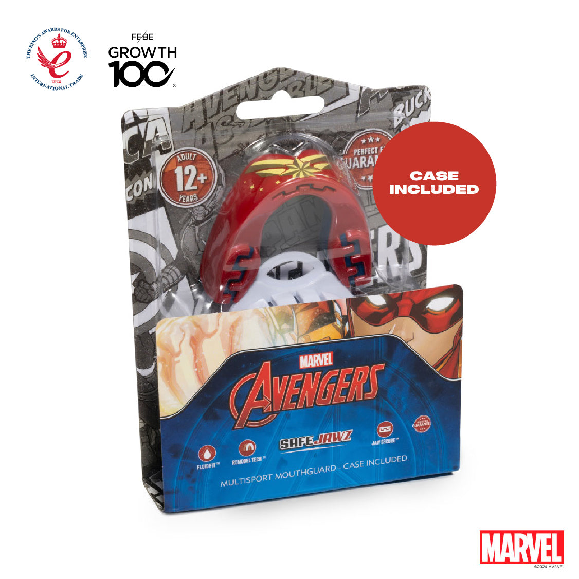 SafeJawz Marvel Captain America Mouthguard Adults (12+)
