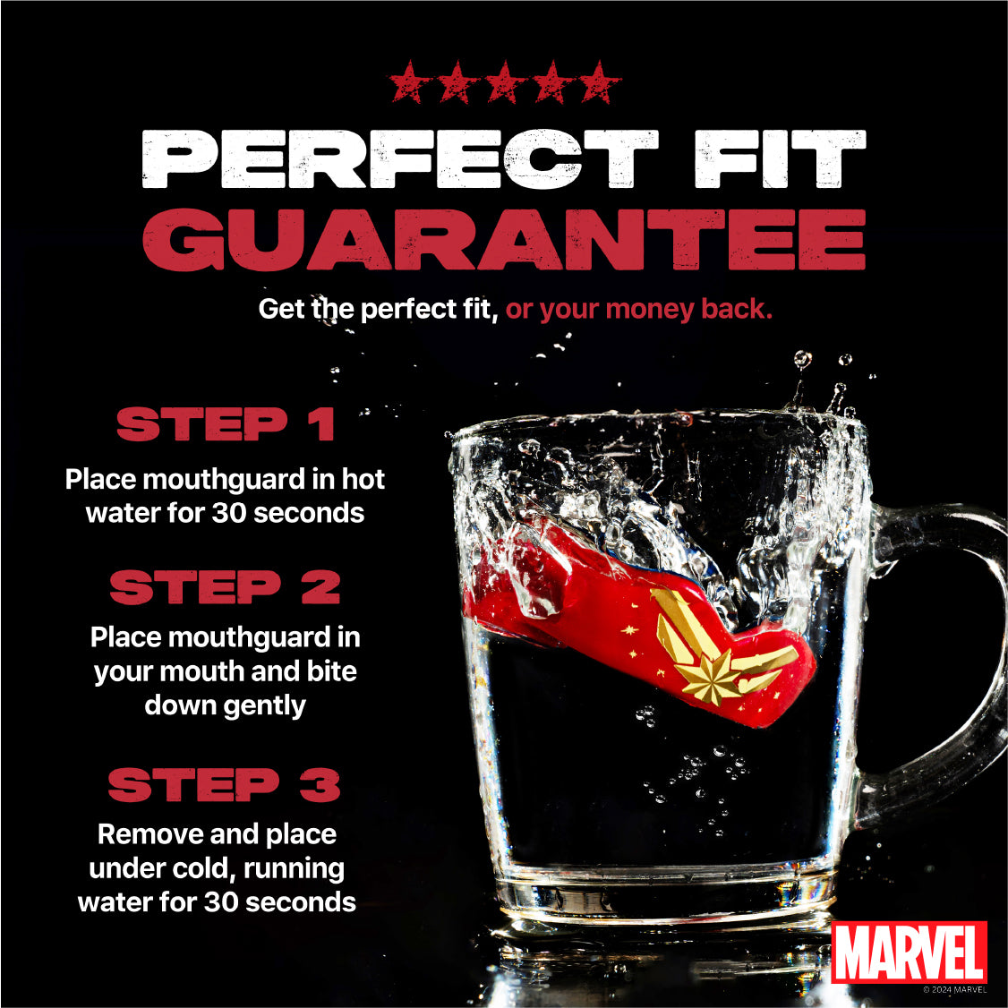 SafeJawz Marvel Captain America Mouthguard Adults (12+)