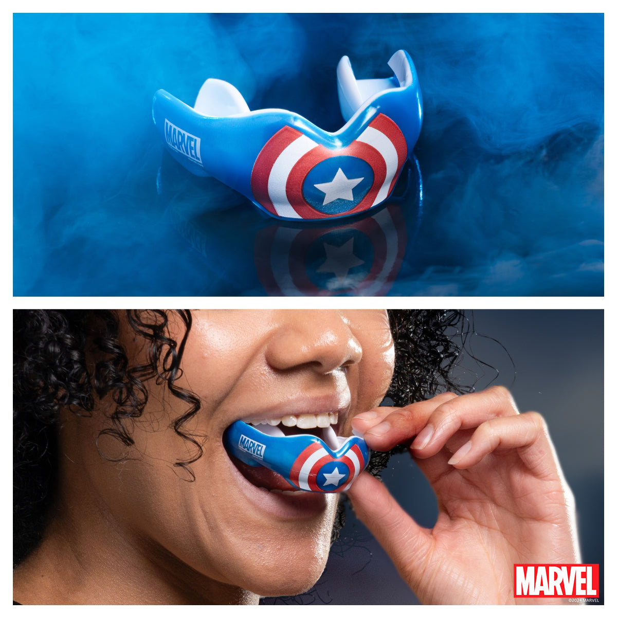 SafeJawz Marvel Ortho Captain America Mouthguard O/S