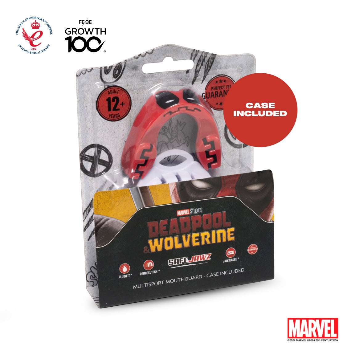SafeJawz Marvel Deadpool Mouthguard Adults (12+)