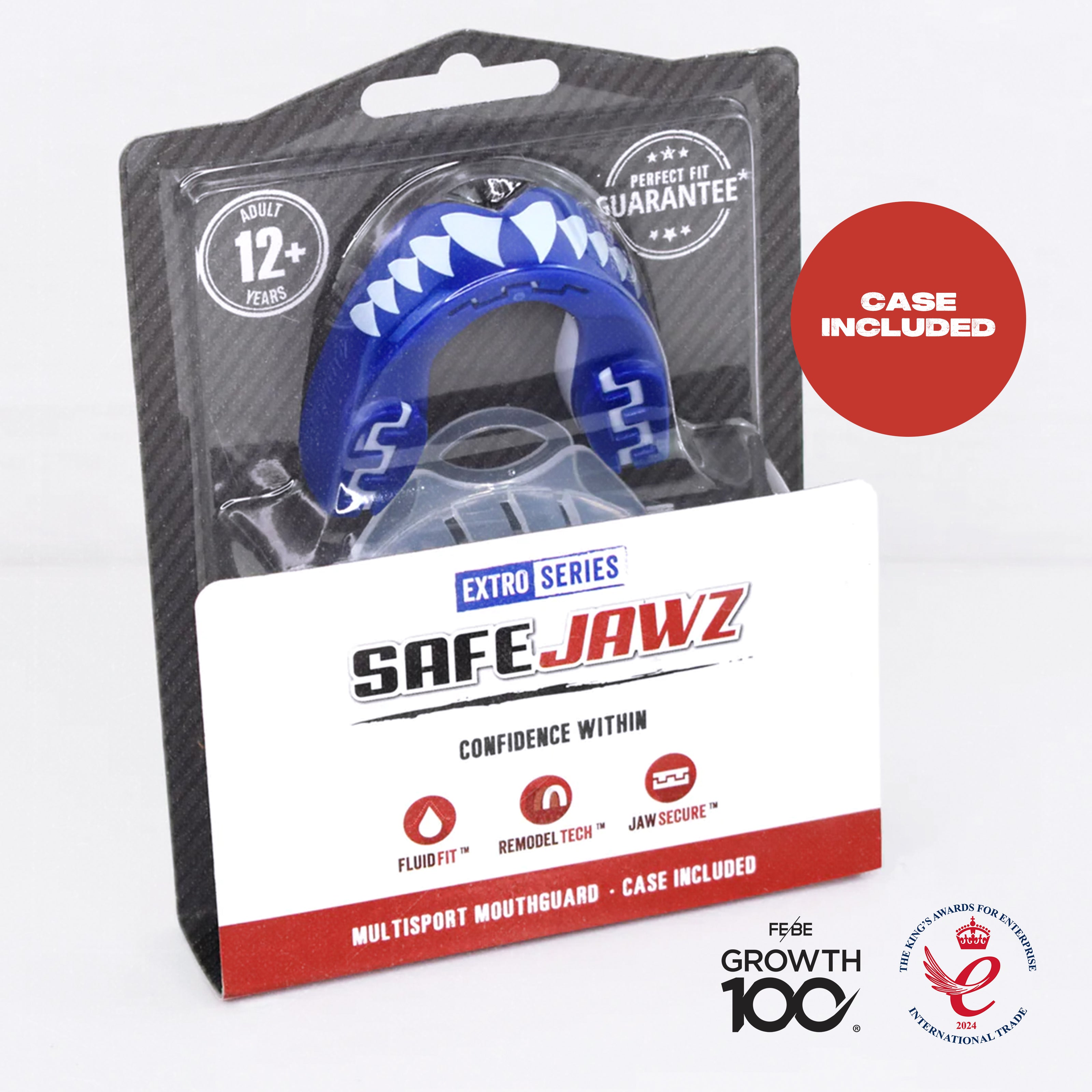 SAFEJAWZ Extro Series Self- Fit Shark Mouthguard Adult (12+)