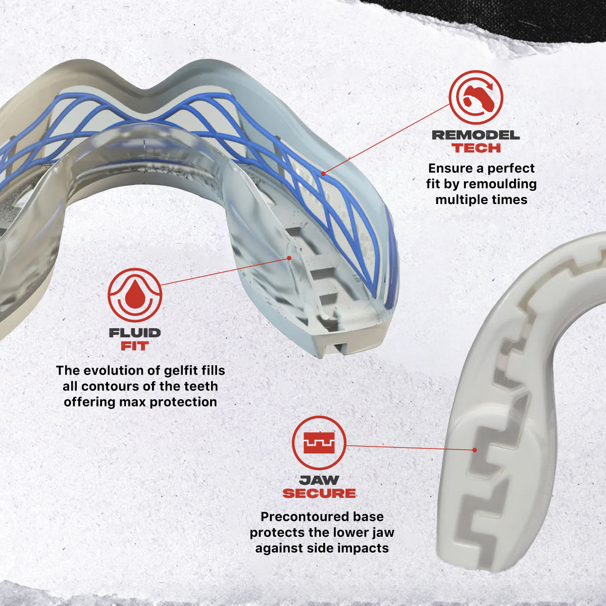 SAFEJAWZ Nitro Series White & Blue - Adult (12+)