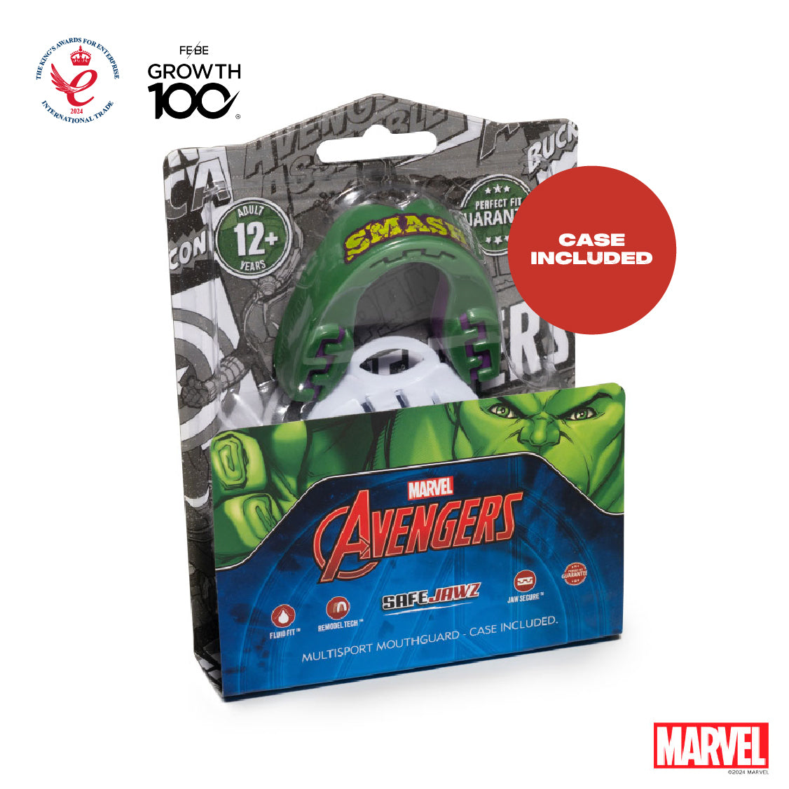 SafeJawz Marvel The Hulk Mouthguard Adults (12+)