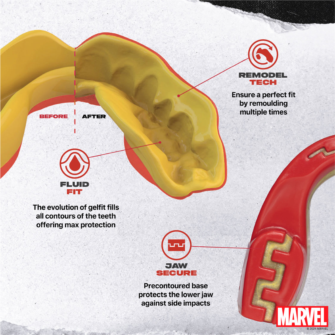 SafeJawz Marvel Iron-Man Mouthguard Adults (12+)