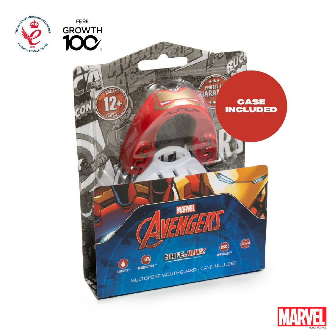 SafeJawz Marvel Iron-Man Mouthguard Adults (12+)