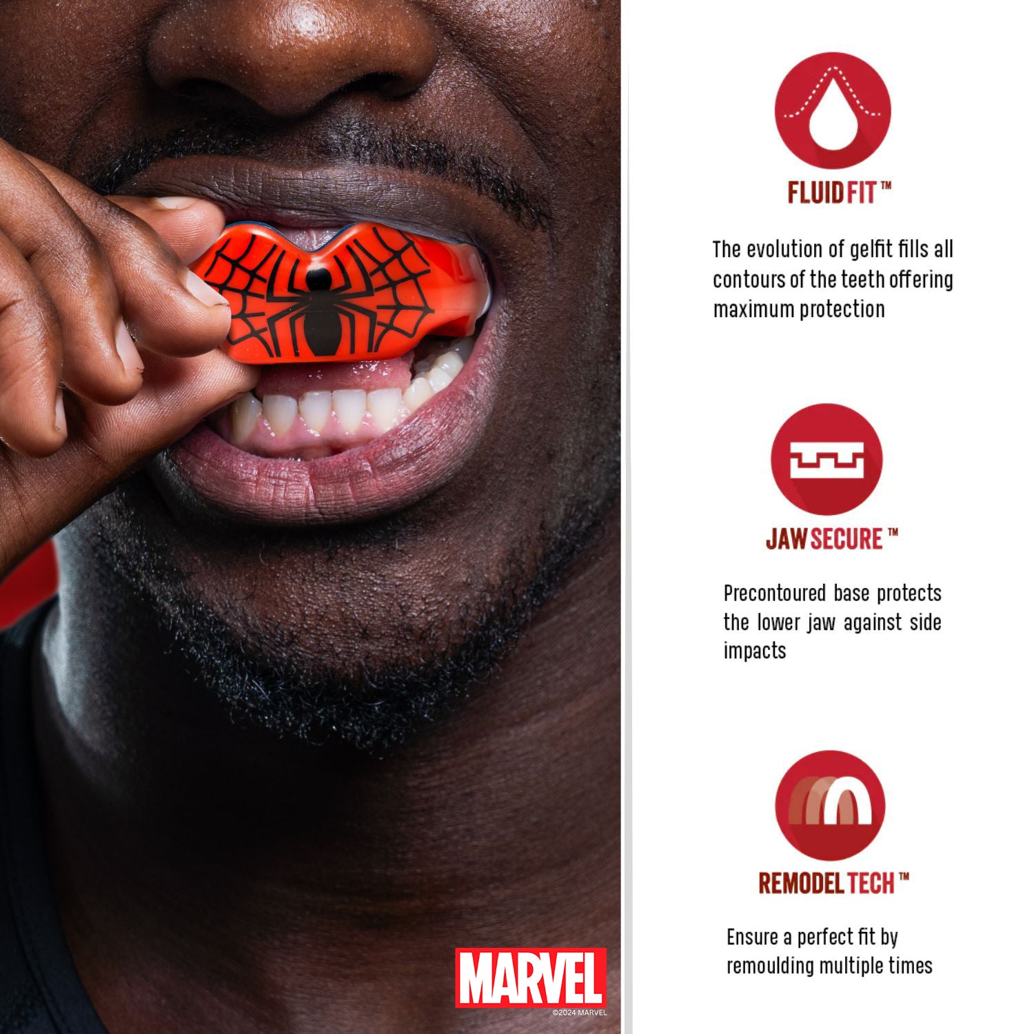 SafeJawz Marvel Ortho Spider-Man Mouthguard O/S