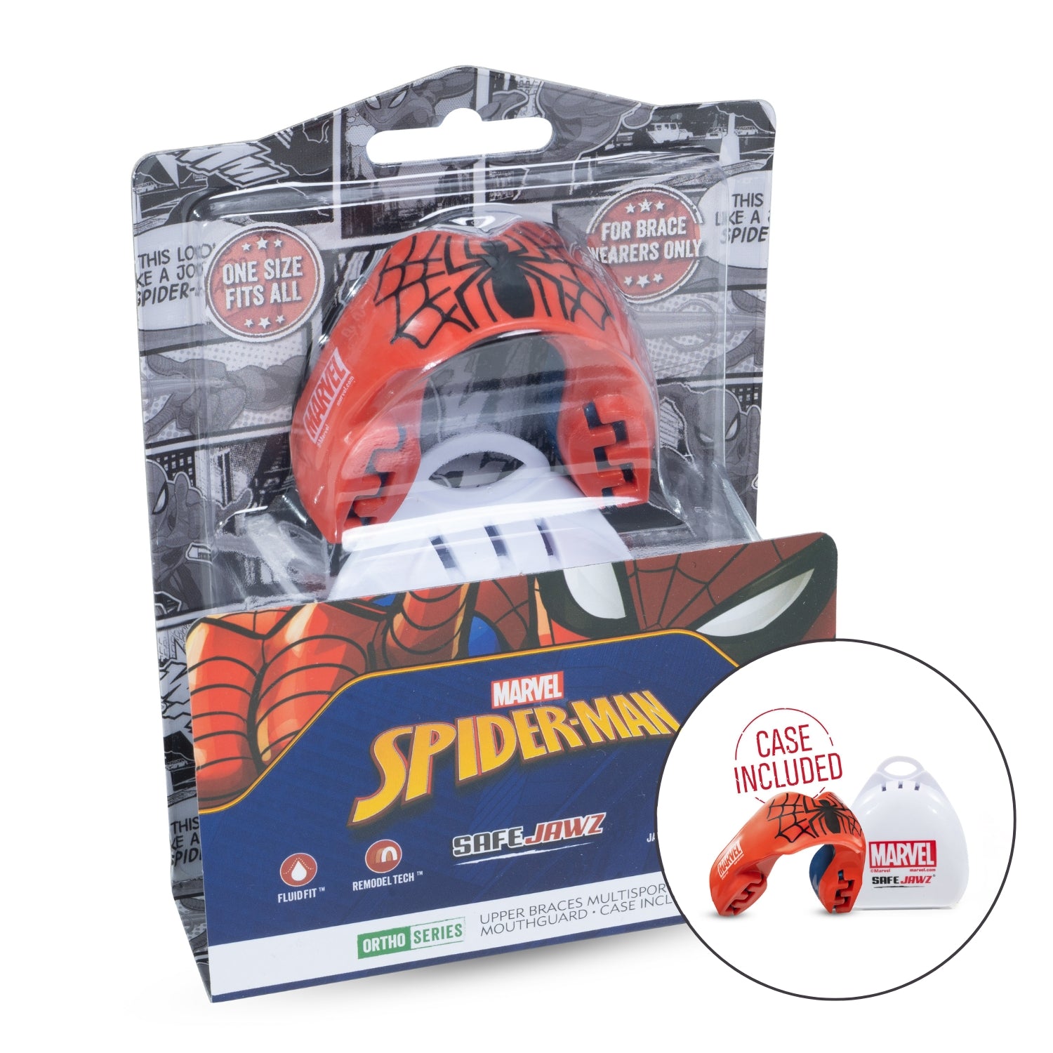SafeJawz Marvel Ortho Spider-Man Mouthguard O/S