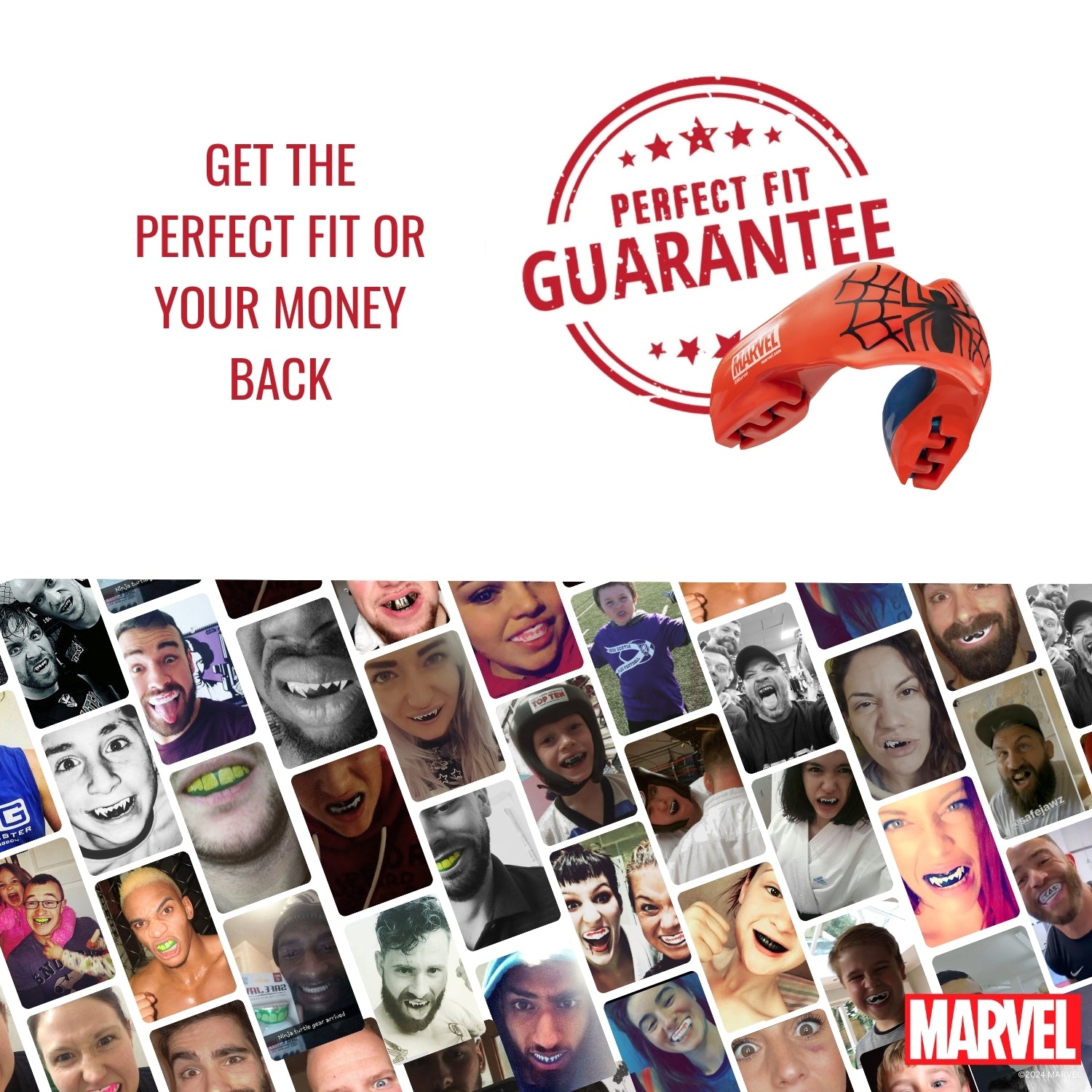 SafeJawz Marvel Ortho Spider-Man Mouthguard O/S