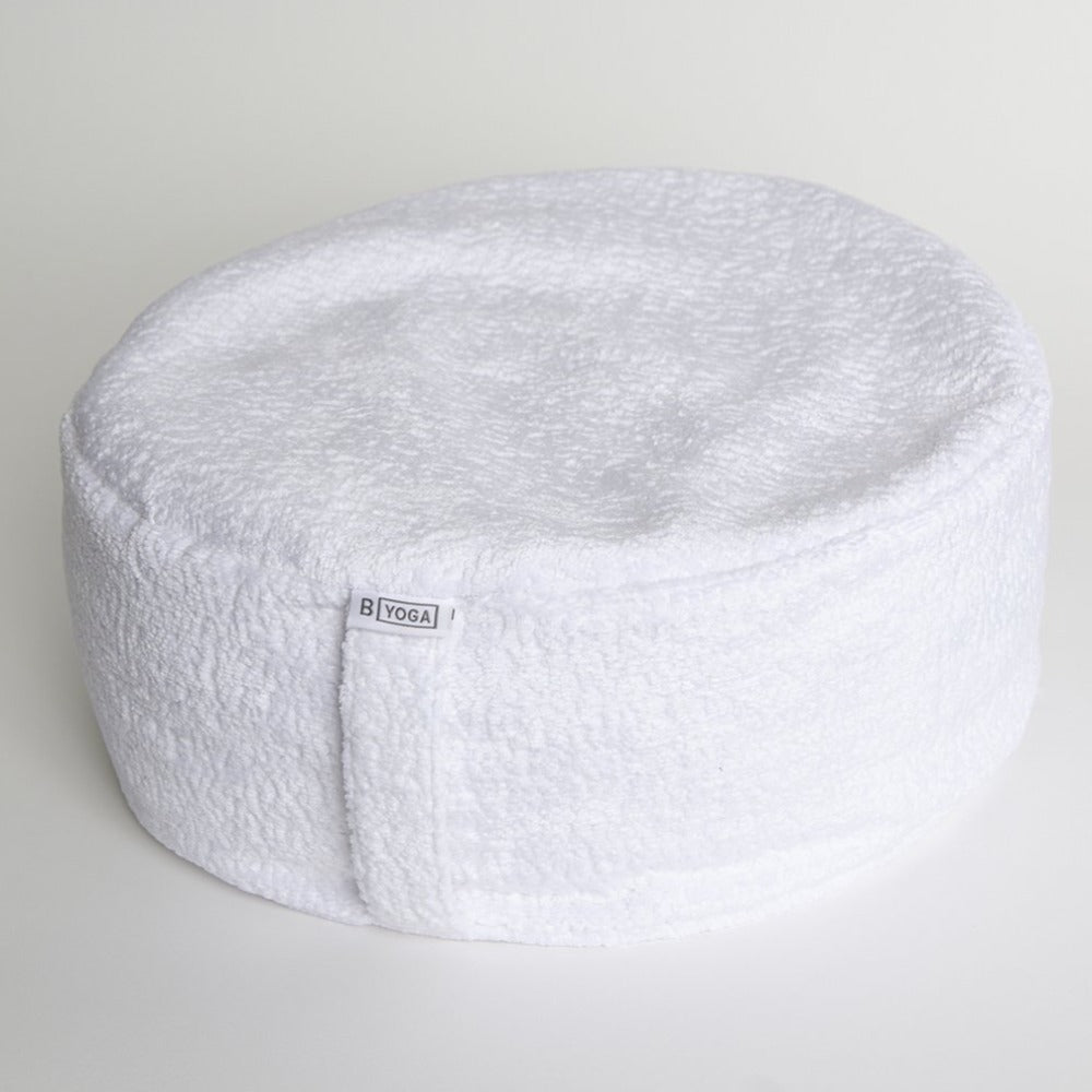 B Yoga The Ritual Meditation Cushion, Cream Chenille