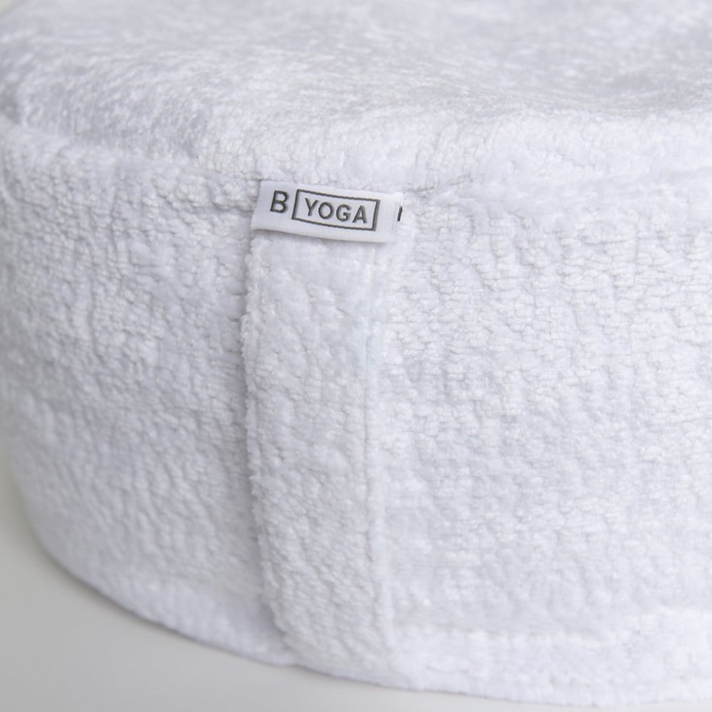 B Yoga The Ritual Meditation Cushion, Cream Chenille