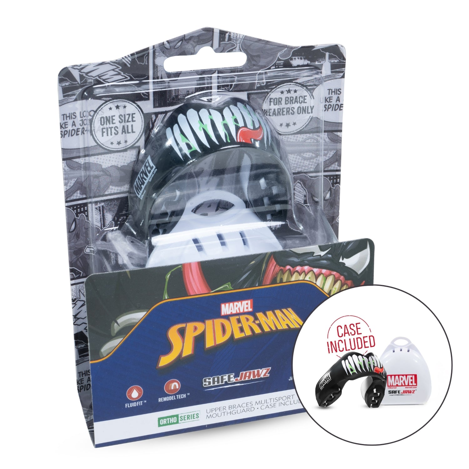 SafeJawz Marvel Ortho Venom Mouthguard O/S
