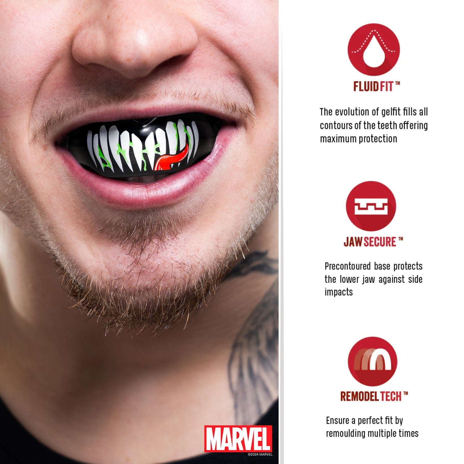 SafeJawz Marvel Ortho Venom Mouthguard O/S