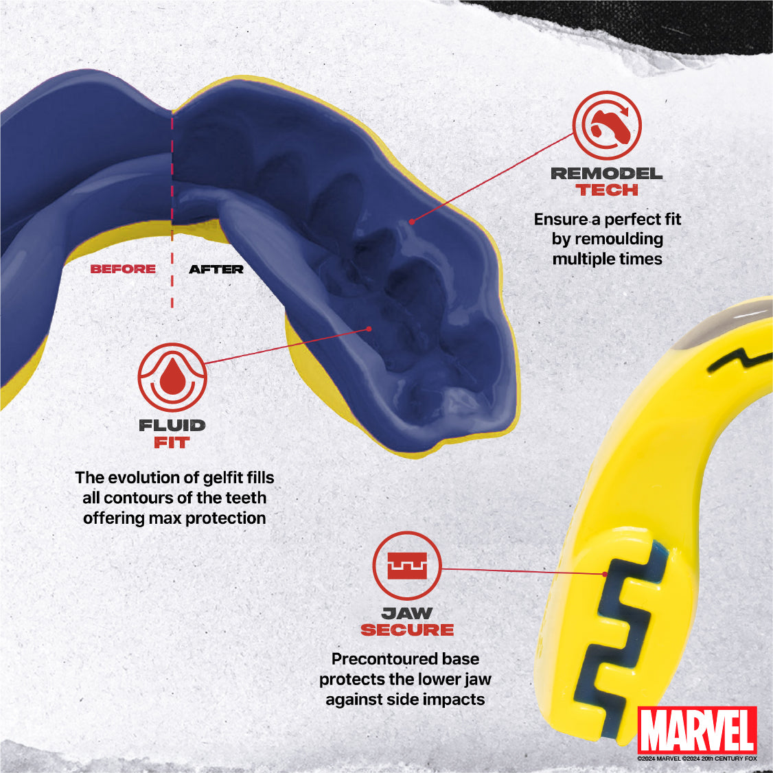 SafeJawz Marvel Wolverine Mouthguard Adults (12+)