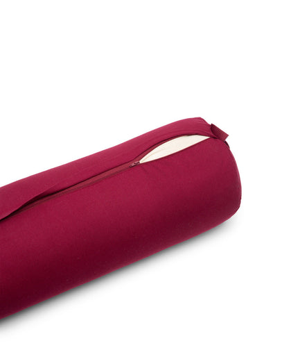 b, halfmoon cotton cylindrical bolster