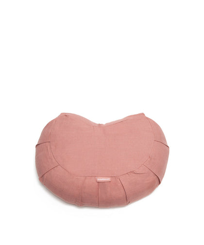 b, halfmoon linen crescent meditation cushion