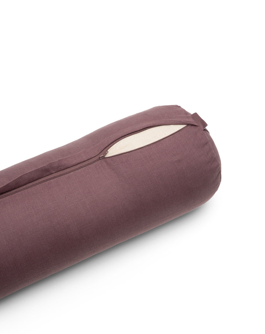 linen cylindrical bolster - supportive & durable