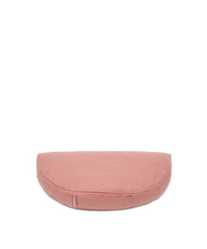 b, halfmoon linen om meditation cushion