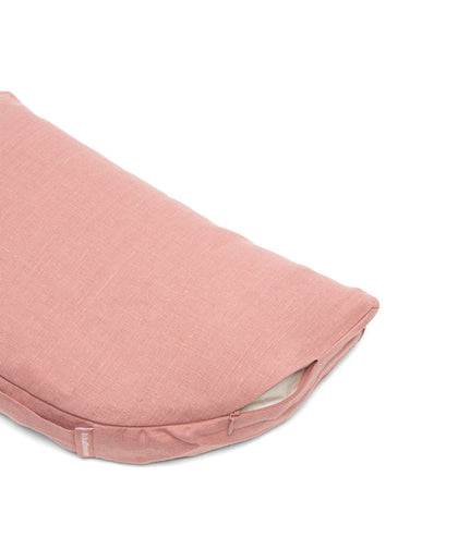 b, halfmoon linen om meditation cushion