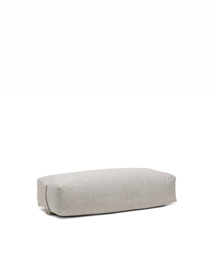 b, halfmoon linen rectangular bolster