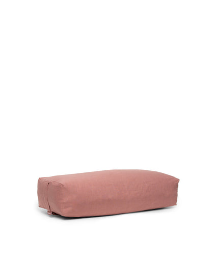 b, halfmoon linen rectangular bolster