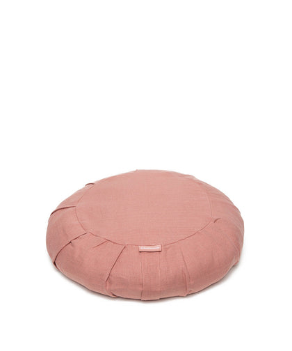 b, halfmoon linen round meditation cushion