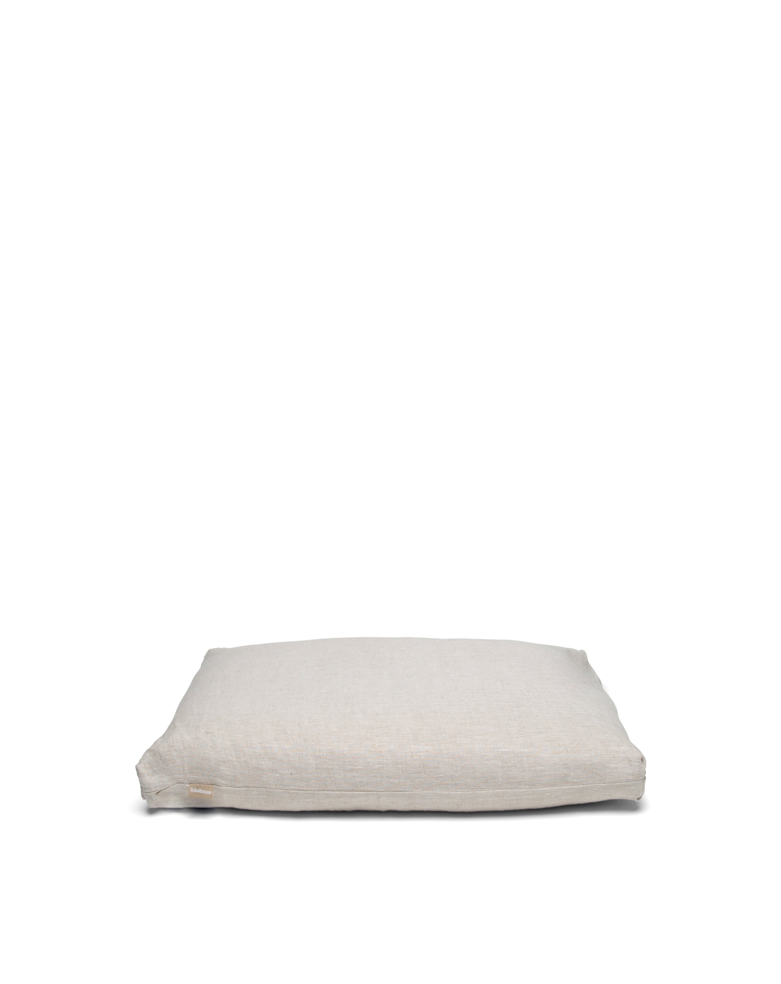 b, halfmoon linen zabuton cushion