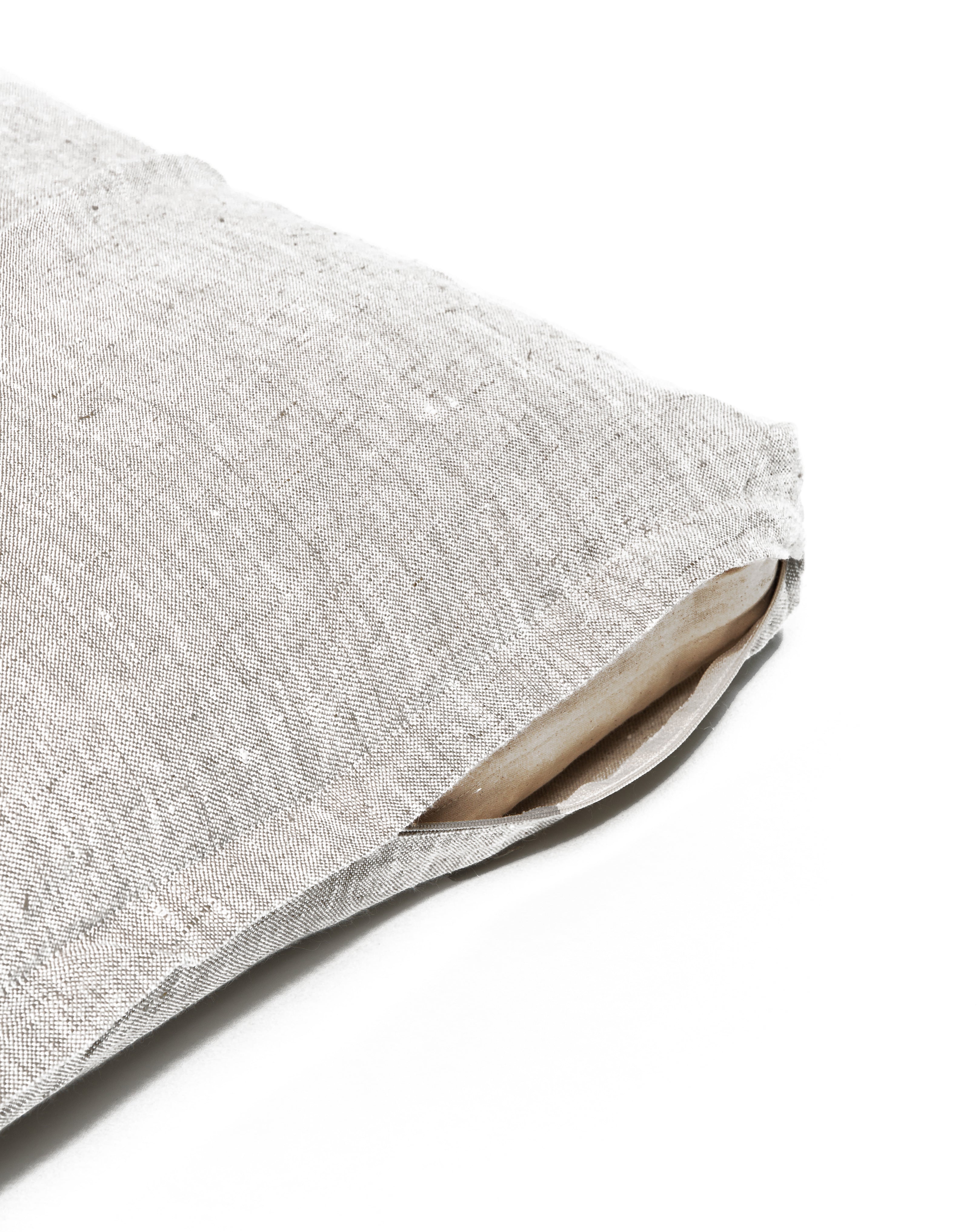 b, halfmoon linen zabuton cushion