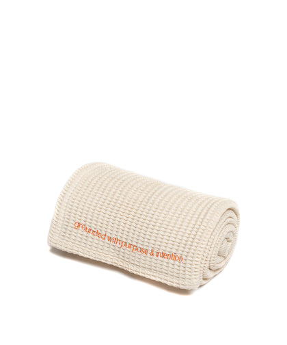 b, halfmoon waffle blanket