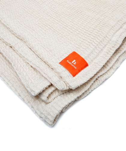b, halfmoon waffle blanket